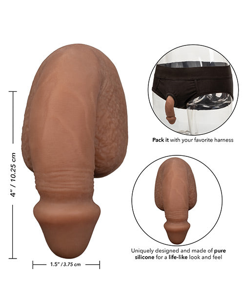 Packer Gear 4" Silicone Packing Penis - Brown