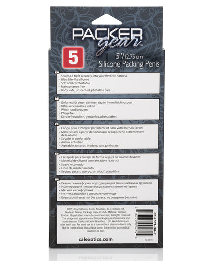Packer Gear 5" Silicone Packing Penis - Brown