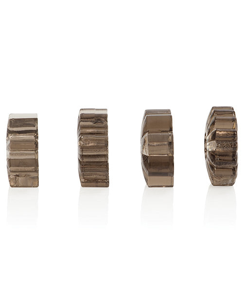 Basic Essentials Rings - Smoke Set of 4