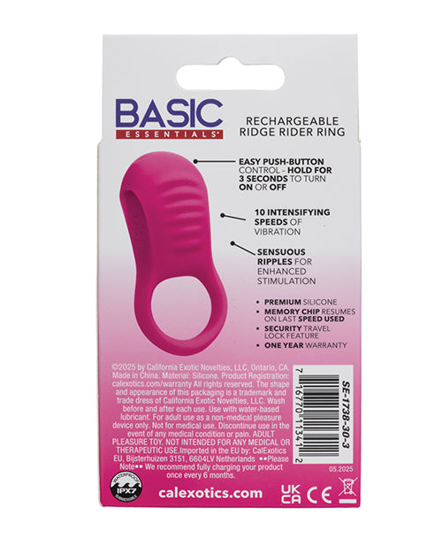 Basic Essentials Rechargeable Ridge Rider Ring