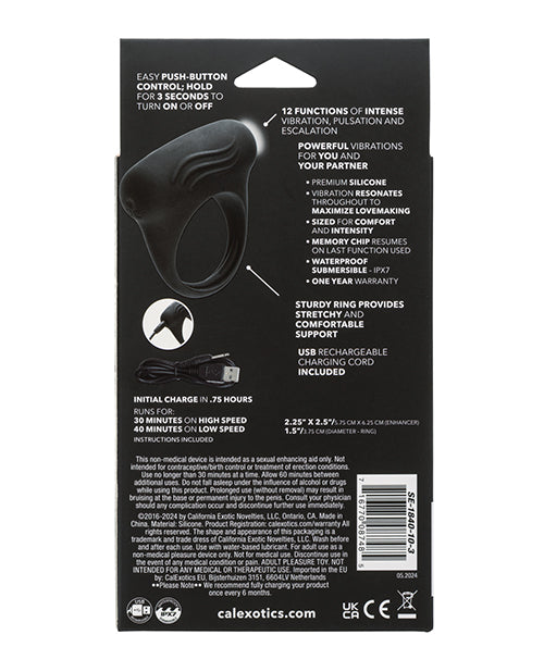 Couple's Enhancers Lovers Silicone Arouser - Black - Image 7