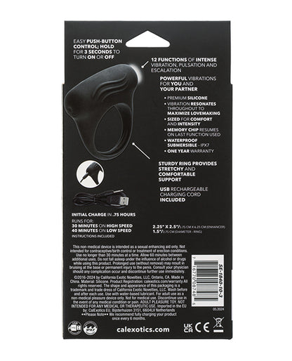 Couple's Enhancers Lovers Silicone Arouser - Black - Image 7