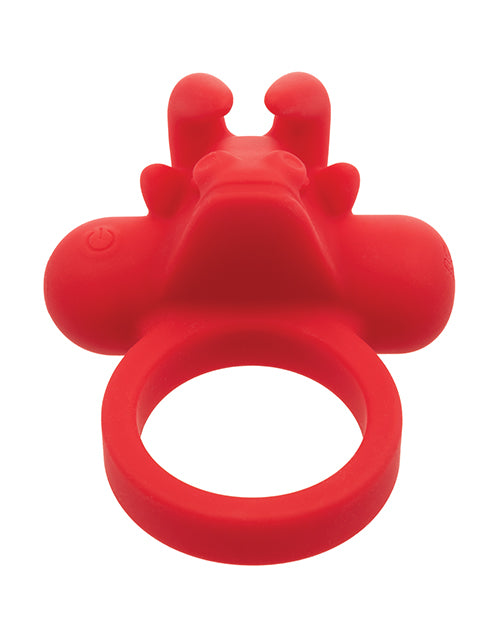 Couple's Enhancer Silicone Rechargeable The Matador Enhancer w/Triple Stimulation - Red