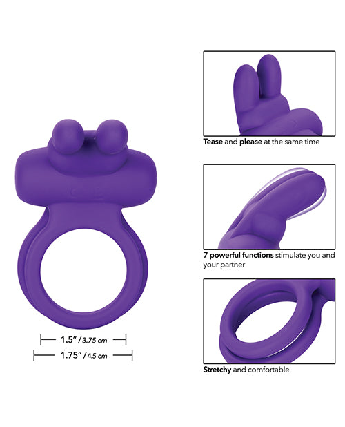 Silicone Rechargeable Rockin' Rabbit Enhancer - Purple