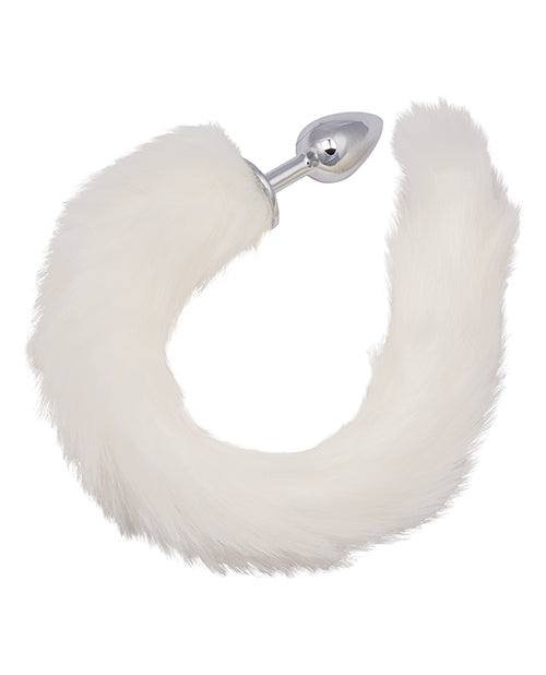 Running Wild White Tail Metallic Anal Probe