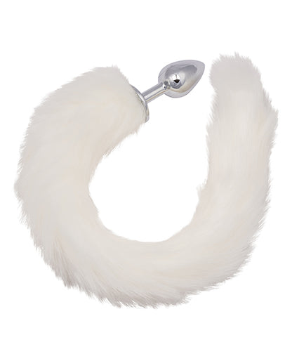 Running Wild White Tail Metallic Anal Probe