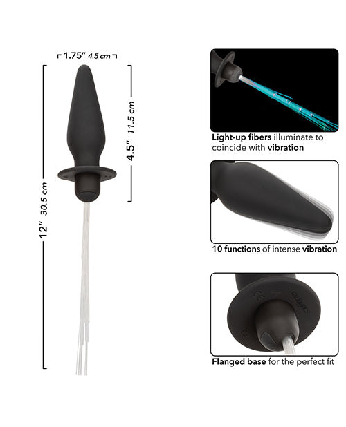 Southern Lights Rechargeable Vibrating Light Up Anal Probe - Black