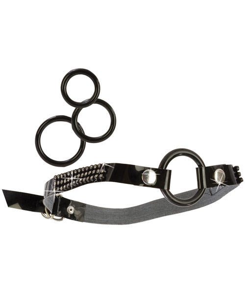 Bound by Diamonds Open Ring Gag - Black