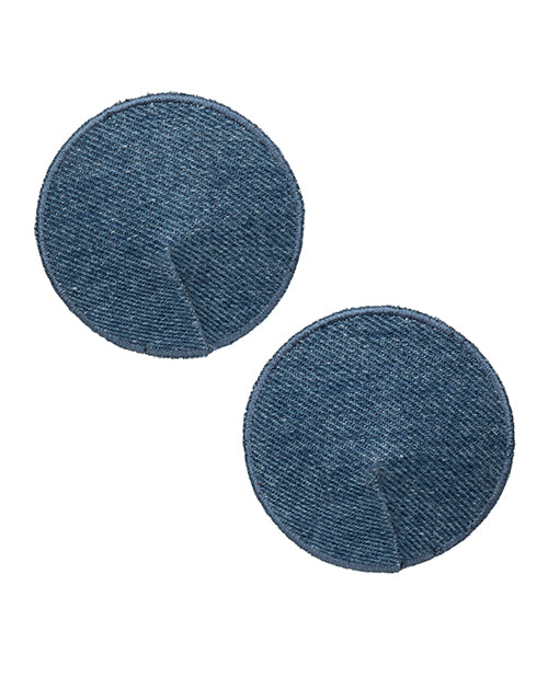 Ride 'Em Premium Denim Collection Round Pasties - O/S