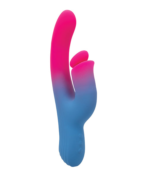 Elation Thrusting Dual Stimulator - Blue/Pink