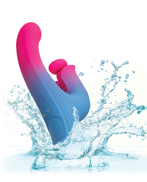 Elation Thrusting Dual Stimulator - Blue/Pink