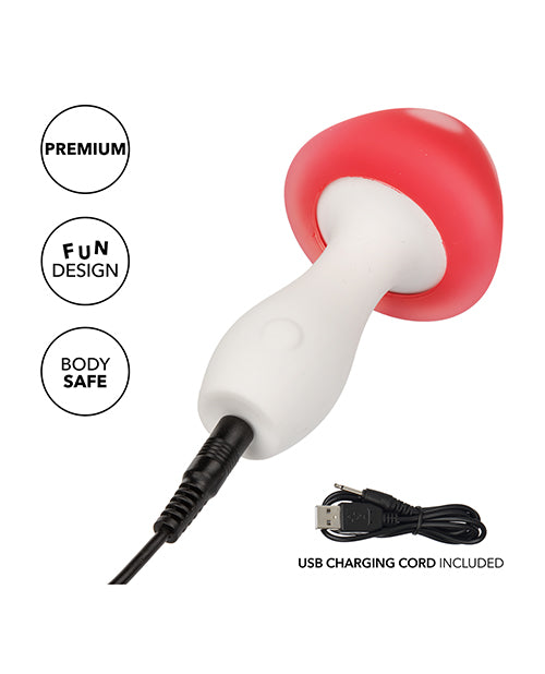 Naughty Bites Muff Shroom Playful Massager - Red/White