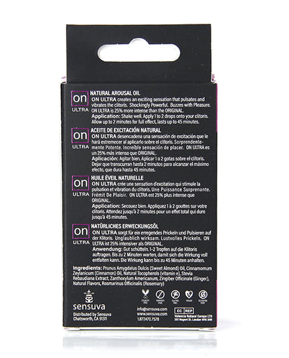Sensuva ON for Her Arousal Oil Ultra Medium Box - 5 ml Bottle
