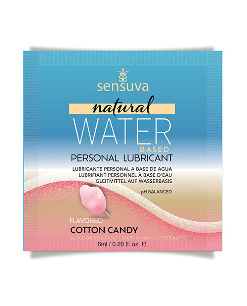 Sensuva Sensuva Natural Water Based Personal Lubricant Single Use Packet - 6 ml Cotton Candy - Image 2