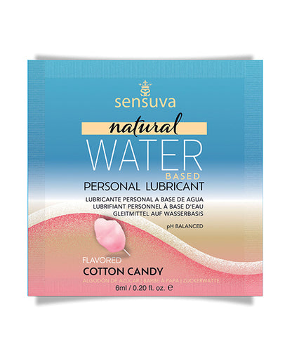 Sensuva Sensuva Natural Water Based Personal Lubricant Single Use Packet - 6 ml Cotton Candy - Image 2