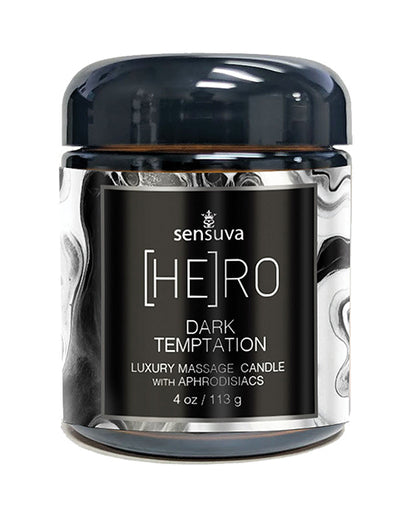 Sensuva Hero Dark Temptation Luxury Candle - 4 oz Ocean & Forest
