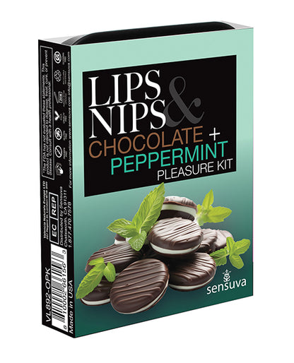 Sensuva Lips & Nips Pleasure Kit - Chocolate Nip Zip + Chocolate Peppermint XBalm + 50 Ways to Kiss Guide