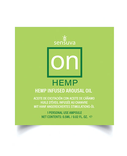 On ON Hemp Arousal Oil - Single Use Ampoule Packet - Image 2
