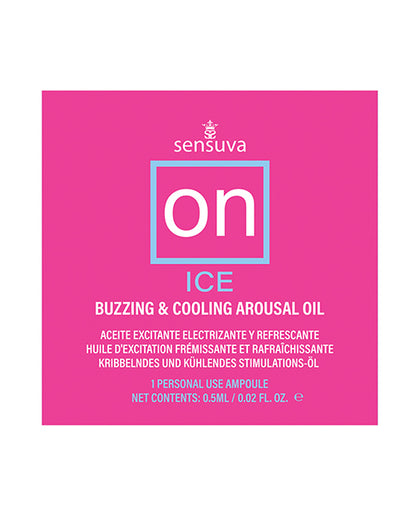 On ON Ice Arousal Oil - Single Use Ampoule Packet - Image 2