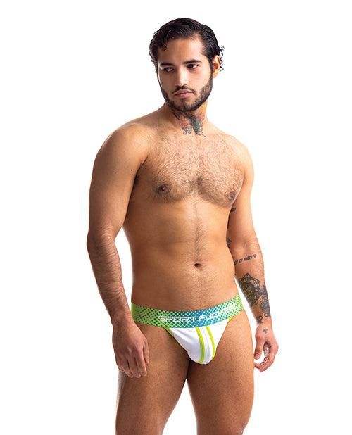 Sport Fucker Jersey Jock - L Green/White