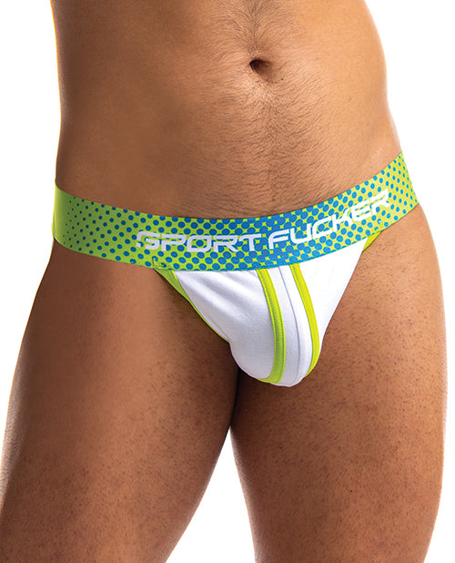 Sport Fucker Jersey Jock - XL Green/White