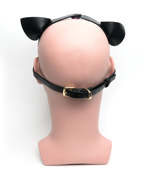 665 Bondage Pup Hood - O/S Black/Purple