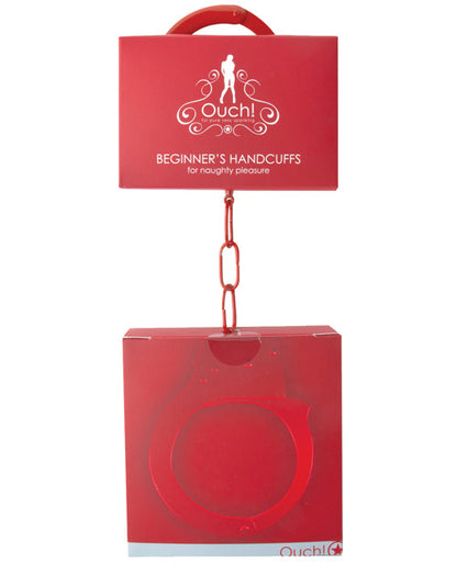 Shots Ouch Beginner's Handcuffs - Red