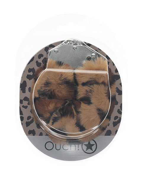 Shots Ouch! Heavy-duty Fluffy Handcuffs - Leopard