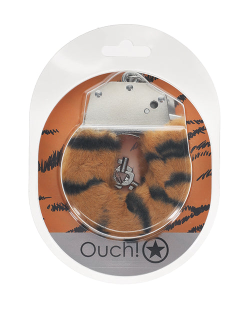 Shots Ouch! Heavy-duty Fluffy Handcuffs - Tiger