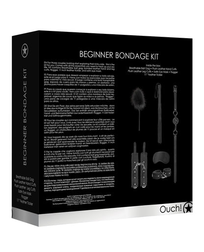Shots Ouch Beginner's Bondage Kit - Black