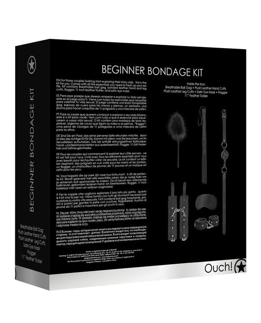 Shots Ouch Beginner's Bondage Kit - Black