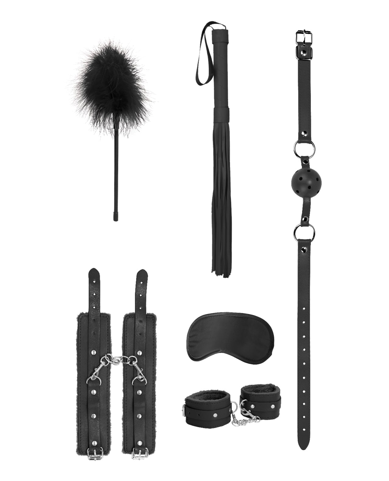 Shots Ouch Beginner's Bondage Kit - Black
