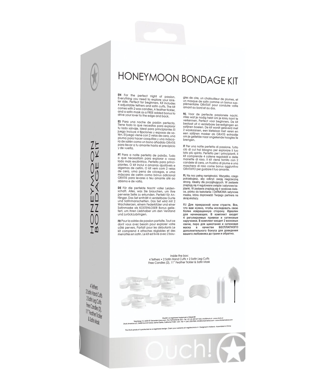 Shots Ouch Honeymoon Bondage Kit - White