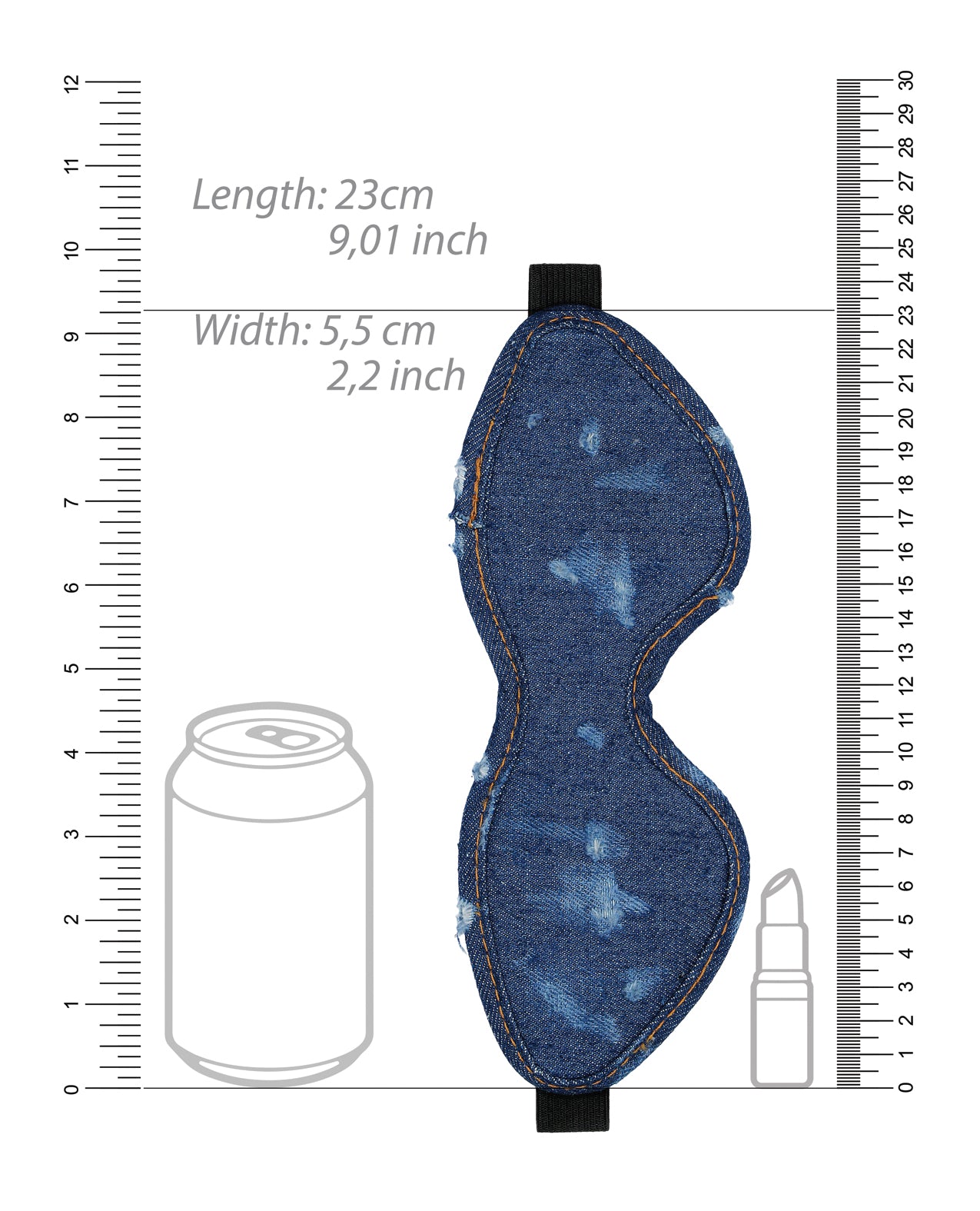 Shots Denim Eye Mask - Blue