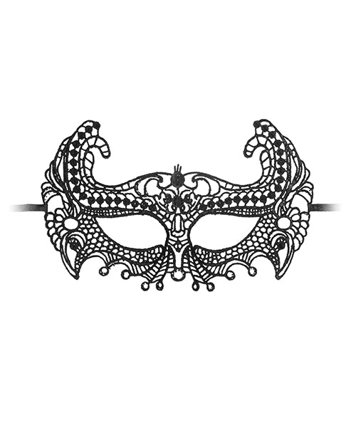 Shots Ouch Black & White Lace Eye Mask - Empress Black