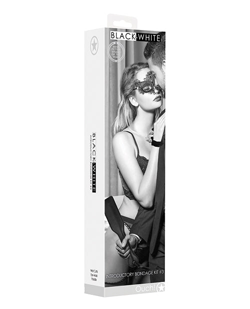 Ouch Shots Ouch Black & White Introductory Bondage Kit #3 - Black - Image 5