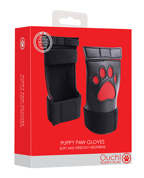 Ouch Shots Ouch Puppy Play Paw Cut-Out Gloves - Red - Image 5