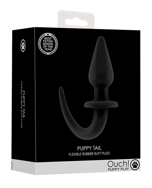 Ouch Shots Ouch Puppy Play Tail Butt Plug - Black - Image 4