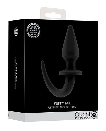 Ouch Shots Ouch Puppy Play Tail Butt Plug - Black - Image 4