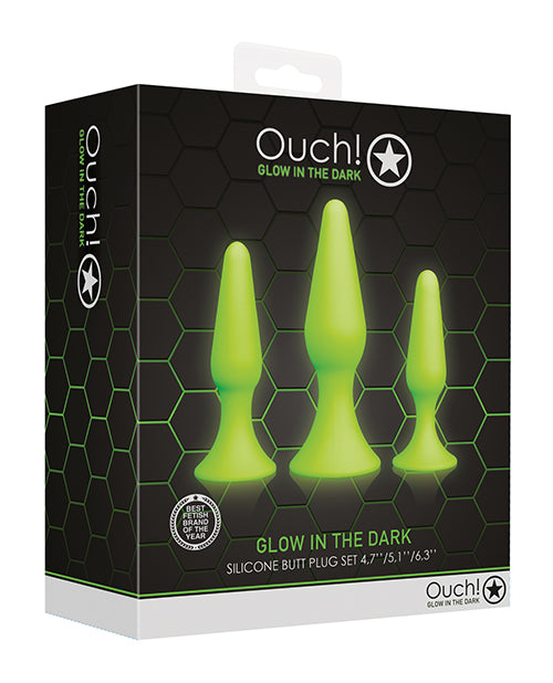 Ouch Shots Ouch Butt Plug Set - Glow in the Dark - Image 5