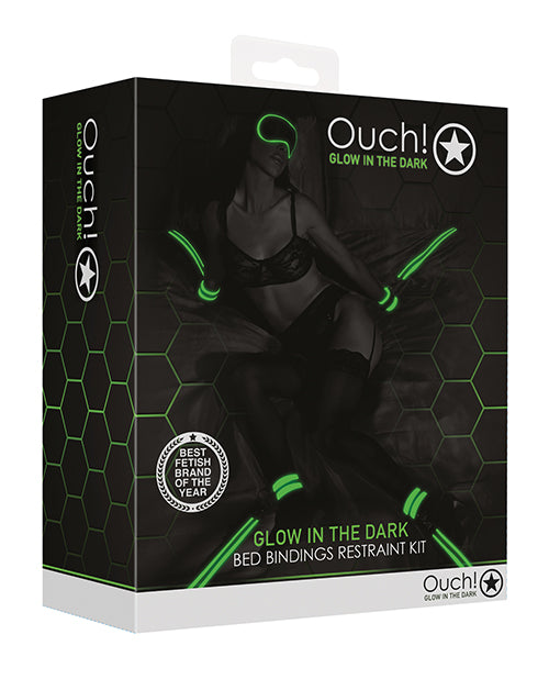 Ouch Shots Ouch Bed Bindings Restraint Kit - Glow in the Dark - Image 5