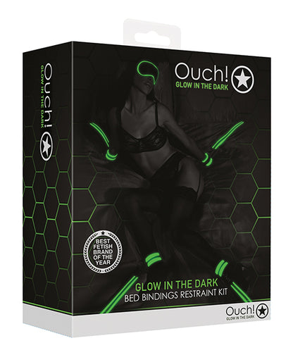 Ouch Shots Ouch Bed Bindings Restraint Kit - Glow in the Dark - Image 5
