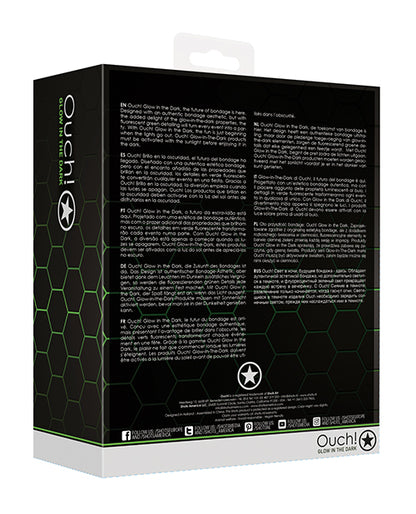 Shots Ouch Chest Bulldog Harness - Glow in the Dark L/XL