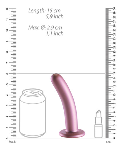 Shots Ouch 6" Smooth G-Spot Dildo - Rose Gold