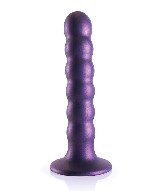 Shots Ouch 5" Beaded G-Spot Dildo - Metallic Purple