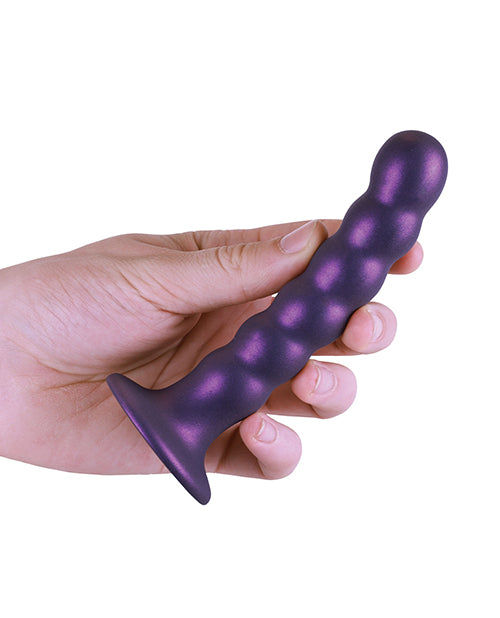 Shots Ouch 5" Beaded G-Spot Dildo - Metallic Purple