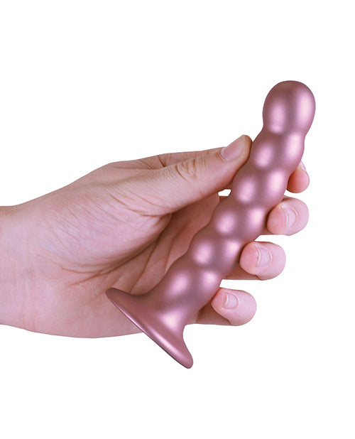 Shots Ouch 5" Beaded G-Spot Dildo - Rose Gold