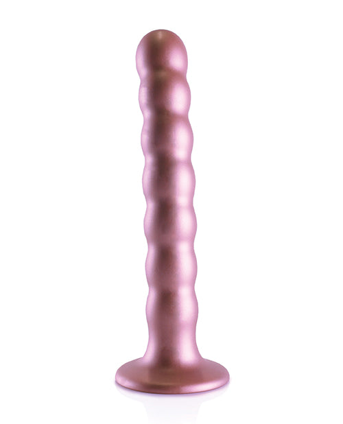 Shots Ouch 6.5" Beaded G-Spot Dildo - Rose Gold