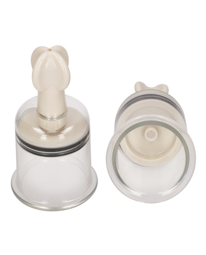 Shots Pumped Nipple Suction Set - Large Clear