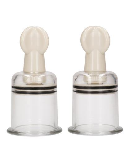 Shots Pumped Nipple Suction Set - Large Clear